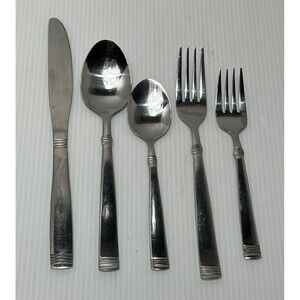 Pfaltzgraff LINEAR Stainless Flatware Lot of 122 pc (service for 21) + more